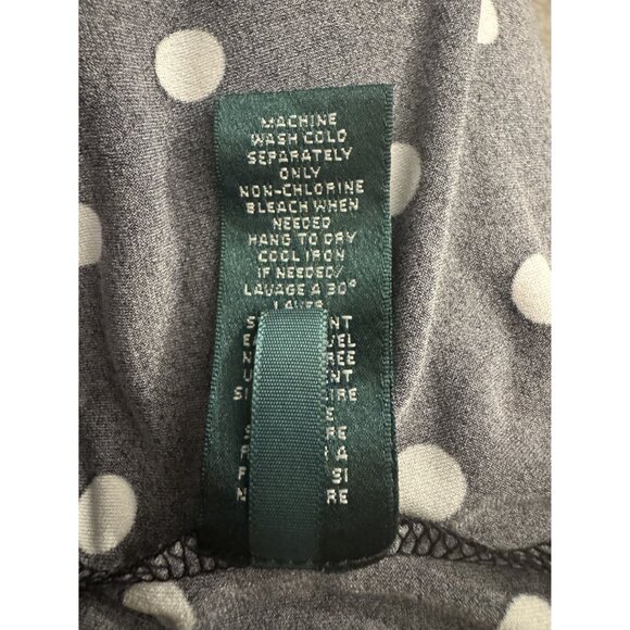 Ralph Lauren Black & White Polka Dot Dress Size 12 A-Line Summer‎ Wedding Party - Picture 5 of 7